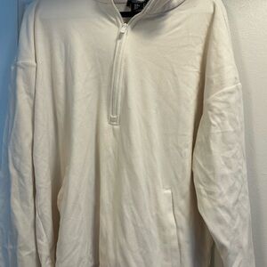 Jones New York Men's Cream Zip-Up Sweater